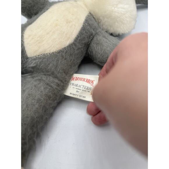 Vintage 1971 Warner Bros Bugs Bunny Plush 18” Mighty Star Gray White Rabbit - Picture 4 of 6